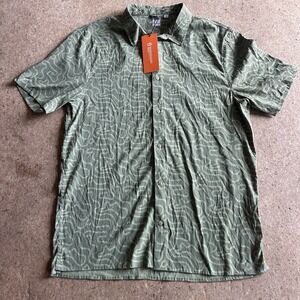 NWT Bearded Goat Shirt Mens Size XXL Explorer Button Up Short Sleeve Stretch